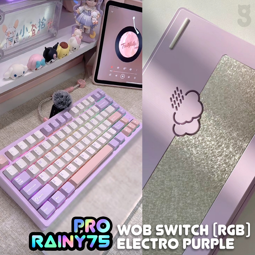 新品】 WOBKEY Rainy75 Proモデル パープル 新品】 WOBKEY Rainy75 Pro