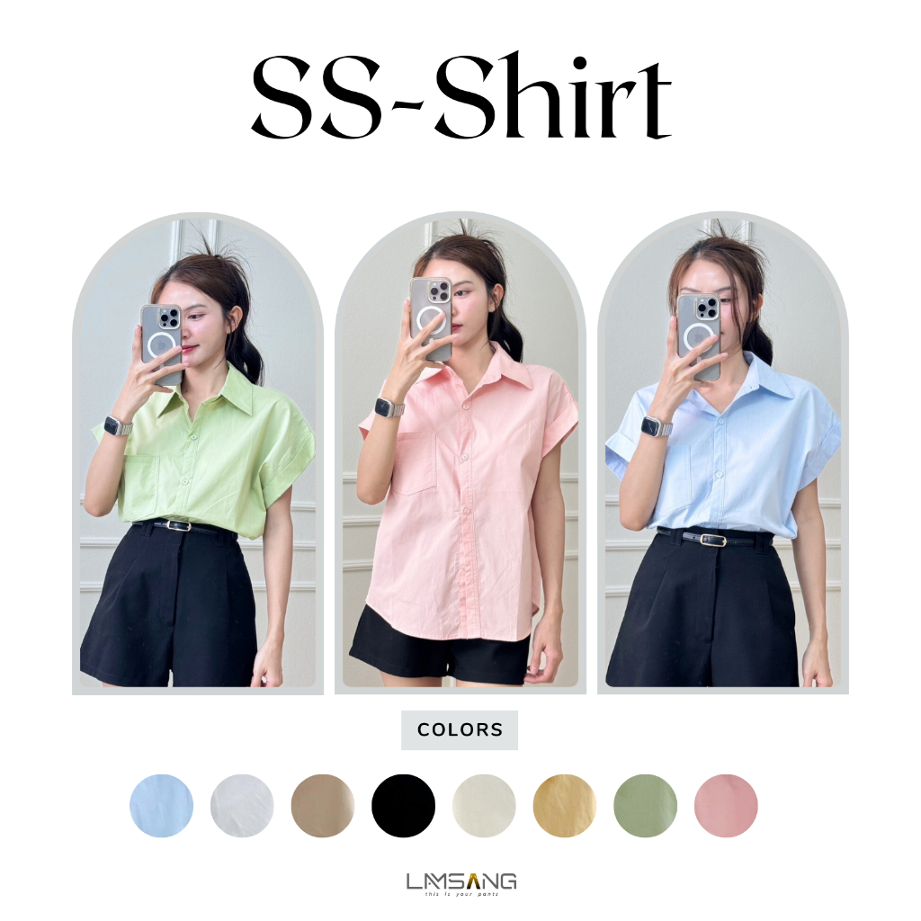 Inserch SS Linen Embroidered Shirt SS126-00001 Black main image 1