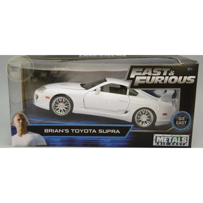 1:24 Scale Brian's Toyota Supra A80 - Gloss White Fast & Furious
