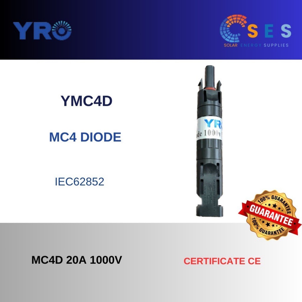 YRO MC4 Solar Diode 20A 1000V สำหรับแผงโซล่าเซลล์ สินค้าพร้อมส่ง ...
