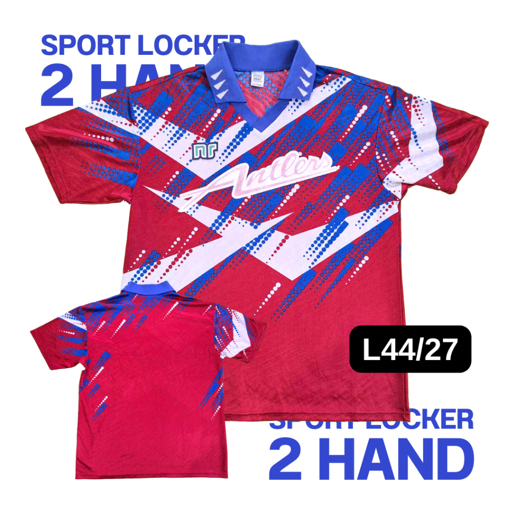 ***เสื้อฟุตบอลมือสองแท้***เสื้อเปล่าลาย Kashima Antlers 1996 Size L เอา