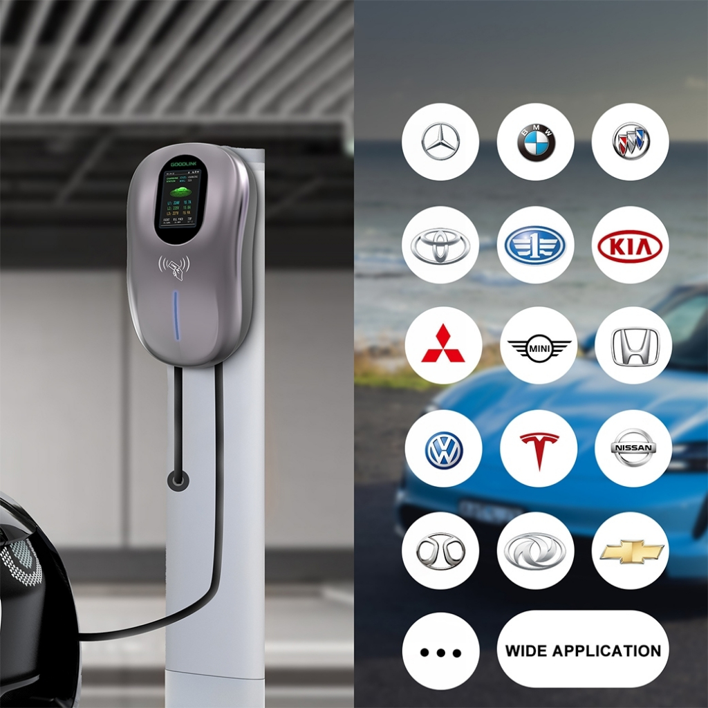 GOODLINK Wall Box EV Charger 7KW, 11KW Type 2 Electric Car Charging Cable Fast Charging with RFID Card ประกัน 2 ปี | Shopee Thailand
