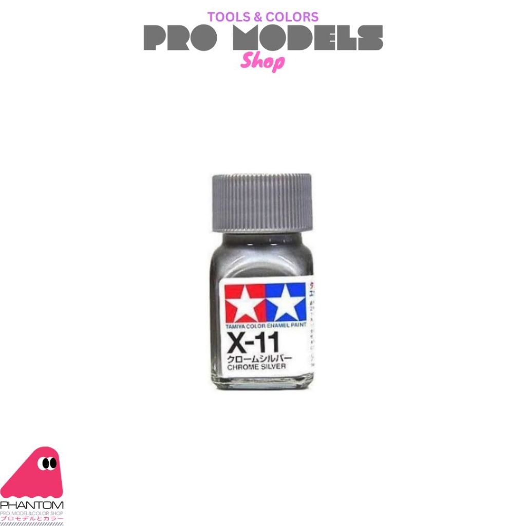 Peinture Acrylique Tamiya X11 Argent Chromé – Pot 10 Ml – Pour Maquettes, Aérographe Ou Pinceau – Finition Brillante