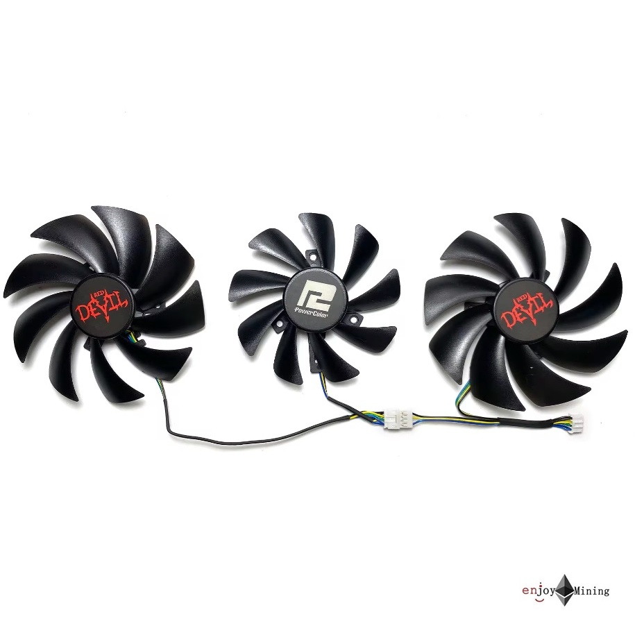 พัดลมการ์ดจอ POWERCOLOR RX 6700XT 6750 6750XT 6800 6800XT 6900XT 6950XT ...
