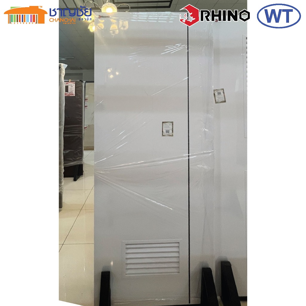 ประตู uPVC WT Polytech RHINO รุ่น RHD-002 ขนาด 70x200 สีขาว เกล็ดล่าง ...