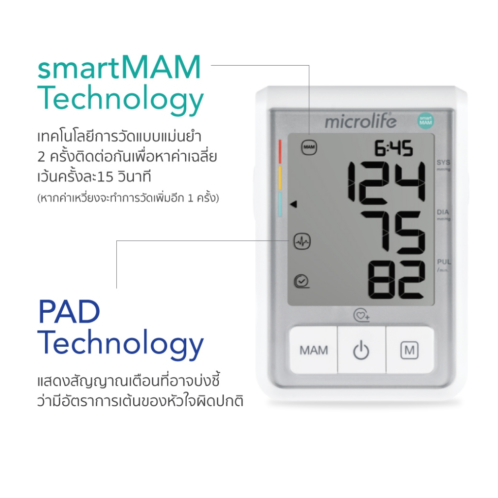 Microlife เครื่องวัดความดันโลหิต รุ่น B3 Basic