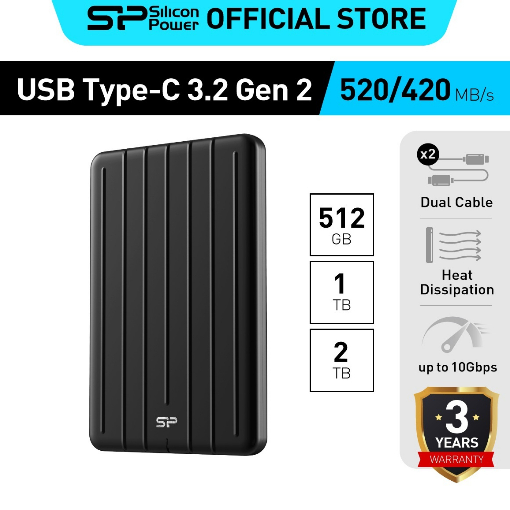 Silicon Power Portable SSD External SSD รุ่น Bolt B75 Pro USB 3.2 Gen 2 ...