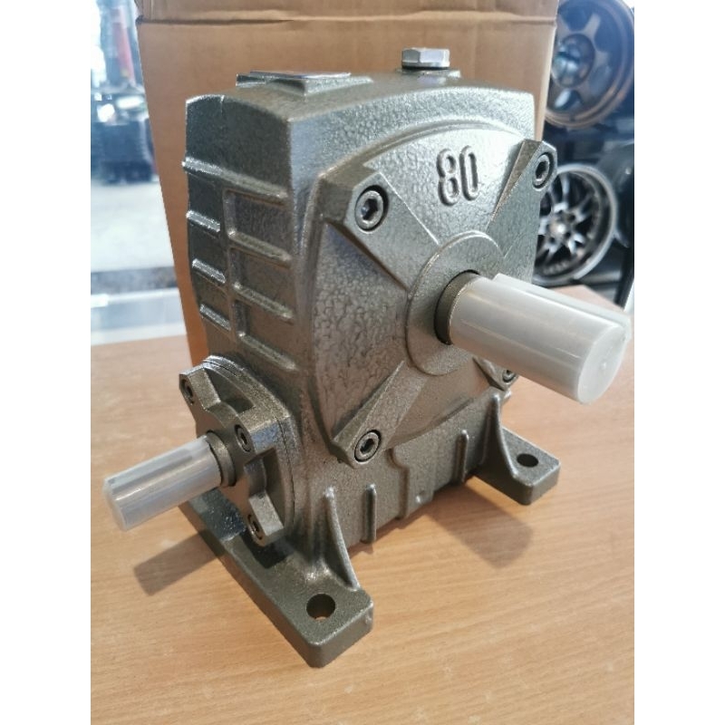 KIMPO Worm Gear KB(PA) #80 เพลาเข้า 22 มม. ออก 32 มม. อัตราทด 1:10-1:60 ...