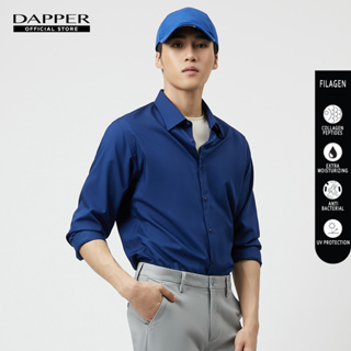 DAPPER เสื้อเชิ้ตแขนยาว FILAGEN ทรง Regular Fit สีน้ำเงิน (BSLN1/177RF)