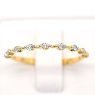 แหวนเพชร 9 เม็ด เรียงกัน แหวนเพชร แหวนทองเพชรแท้ ทองแท้ 37.5% (9K) ME760