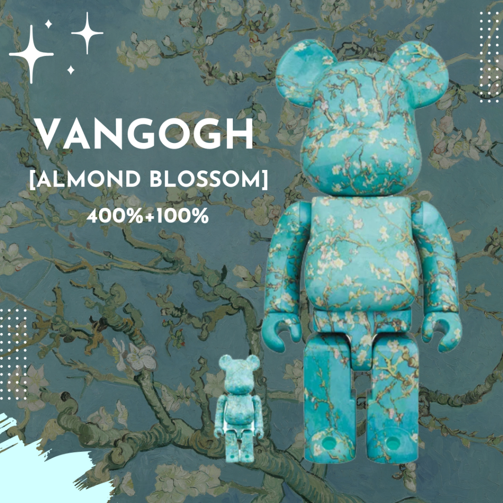 ของแท้-พร้อมส่ง-400-100-bearbrick-vangogh-almond-blossom