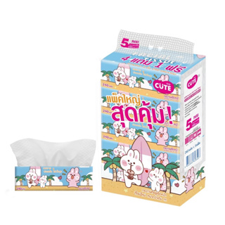 🔥ราคาถูกที่สุด กระดาษทิชชู่ Baby Cute คละลาย ห่อใหญ่แบบยาว 1ห่อ240แผ่น หนา3ชั้น สุดคุ้ม