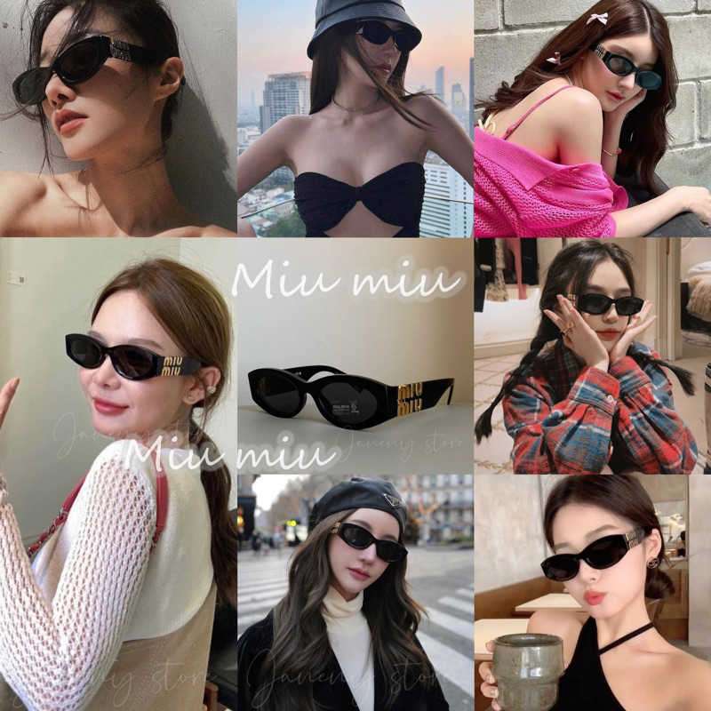 แว่นตา-มิวมิว-mi-miu-พร้อมส่ง-พร้อมอุปกรณ์-สีดำเท่านั้น-สวยมากห้ามพลาด