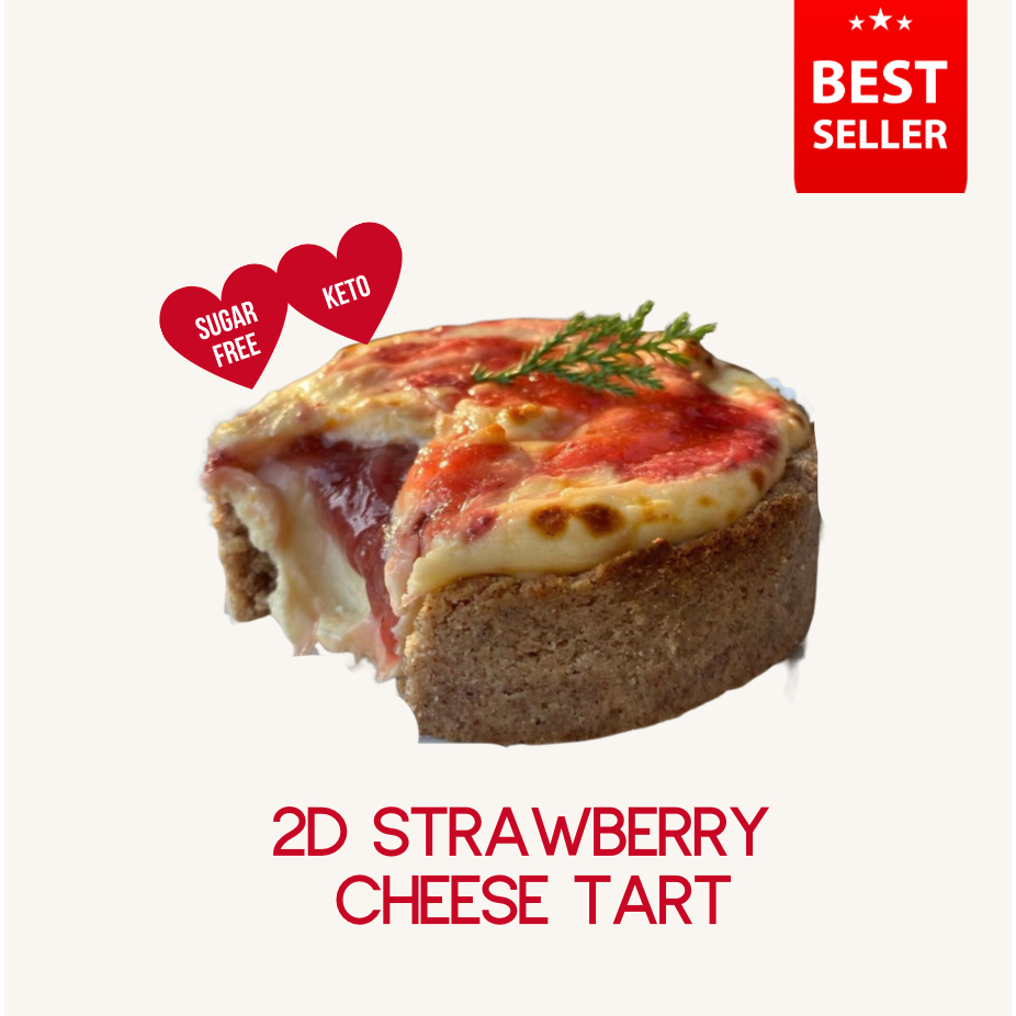 2d-strawberry-cheese-tart-keto-ขนส่งเย็นเท่านั้น