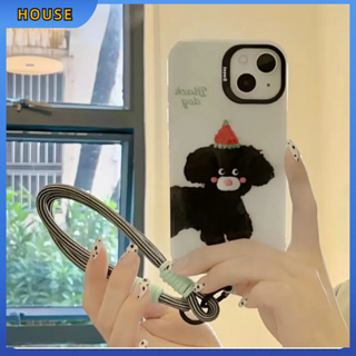 💲คูปองเคลม💲 case for iphone 11 12 ลูกสุนัขภาพวาดสีน้ำมัน เคส 14 13 12 11 pro max วัสดุ IMD ป้องกันการตก