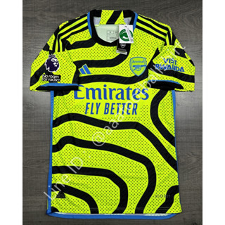 เสื้อฟุตบอล เกรด player Arsenal Away อาเซน่อล เยือน 2023/24 อาร์ม EPL