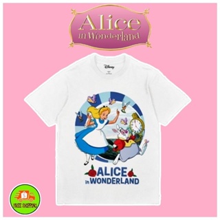 เสื้อDisney ลาย Alice and the White rabbit สีขาว ( TM-012 )