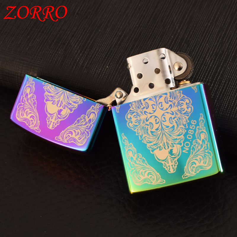 zorro-ไฟแช็คน้ำมันลายข้าวหลามตัด-พร้อมส่ง