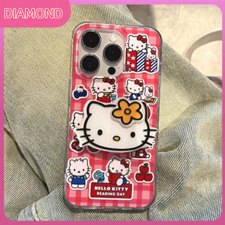 💲คูปองเคลม💲 case for iphone 11 12 ทานตะวัน คิตตี้ นำมาสนับสนุน เคส 15 14 13 12 11 pro max ซิลิโคนเหลว ป้องกันการตก