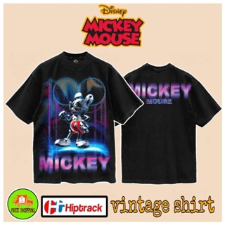 เสื้อDisney ลาย Mickey Mouse สีดำ ฟอกเฟด (MPA-029)