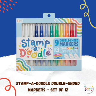 Stamp-a-doodle double ended stamp markers เซตสีเมจิกพร้อมตัวปั๊มเปลี่ยนสีได้ พร้อมส่ง!