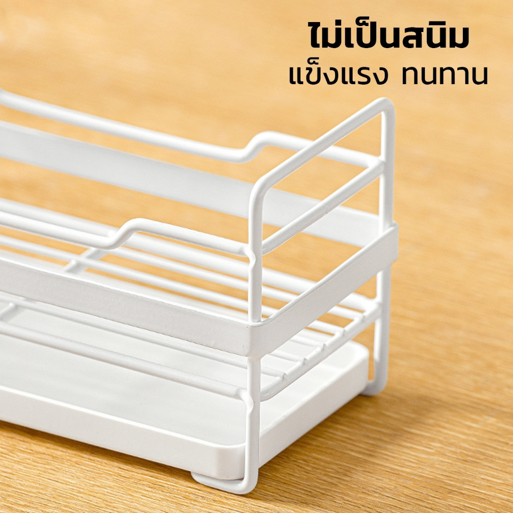 alechaung-ที่วางฟองน้ำ-ไม่เป็นสนิม-สำหรับห้องน้ำ-ซิงก์ล้างจาน-ชั้นวางของ-ที่วางฟองน้ำล้างจาน-มีถาดรองน้ำ-ขนาด-8x18x9-ซม