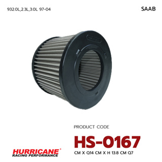 HURRICANE กรองอากาศสแตนเลสสตีล เฮอร์ริเคน รุ่น HS-0167 Saab 93