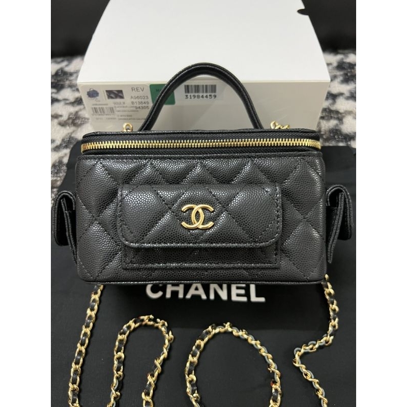 Chanel clutch with chain grain calfskin 23K [New] Shopee Thailand