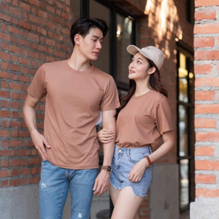 เสื้อยืดแขนสั้น คอกลม สี Mocha