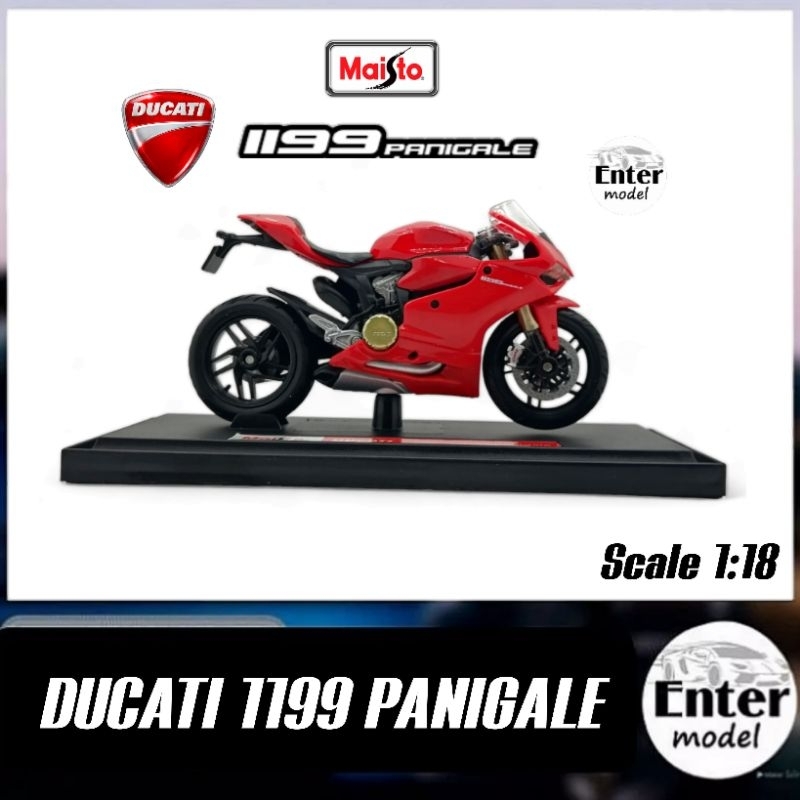 maisto-โมเดลรถมอเตอร์ไซค์-ลิขสิทธิ์-แท้-ducati-1199-panigale-scale-1-18