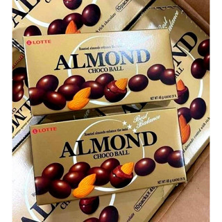 ล็อตเต้ อัลมอนด์ ช็อกโกบอล อัลมอนด์เคลือบช็อกโกแลต Lotte Almond Chocolate ฺBall