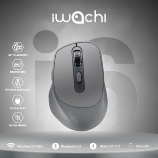 ภาพหน้าปกสินค้าเมาส์ IWACHI เมาส์ไร้สาย Wireless Mouse 2.4G Bluetooth Mouse DPI 1200-1600-2000-2400-4000 ระยะการเชื่อมต่อ10เมตร ที่เกี่ยวข้อง