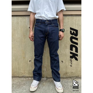 BUCKOFF | RM-3008 กางเกงยีนส์ผู้ชาย ทรงกระบอก ยีนส์ผ้าดิบ กางเกงขายาว ทรงสวย