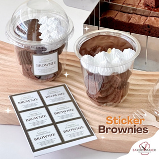 สติ๊กเกอร์ Homemade Brownie 30 ดวง / Sticker สติกเกอร์ บราวนี่ โฮมเมด