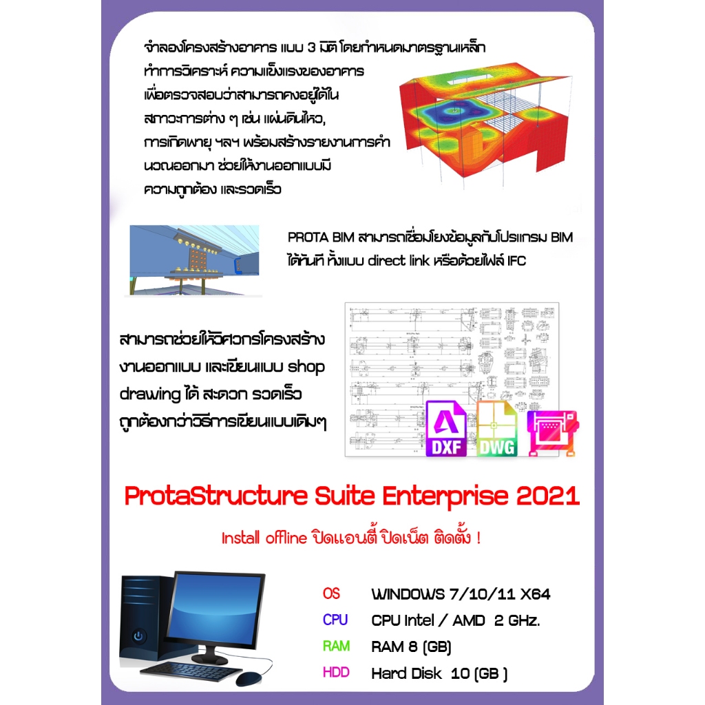 prota-structure-2021-สำหรับวิศวกรโครงสร้างอาคาร-งานออกแบบความแข็งแรงของอาคาร-ทั้งคอนกรีตและโครงสร้างเหล็ก-c080