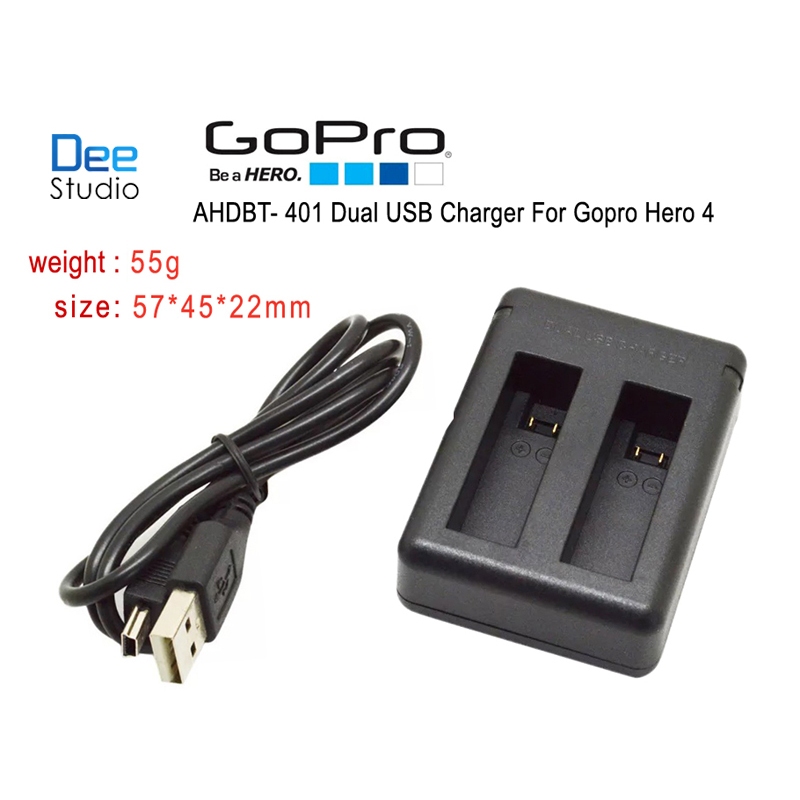 Batteria Ricaricabile 1200mAh Per GoPro Hero 4 - Confezione Da 3 Con Caricatore Rapido 3 Canali - Foto 10