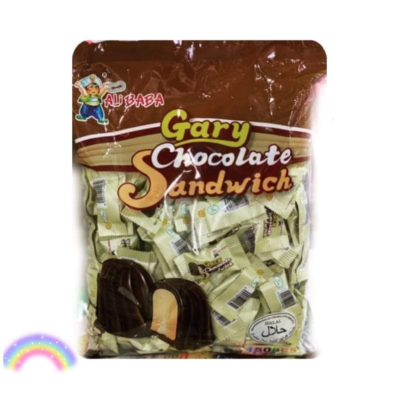 Gary Chocolate sandwich(ช็อกโกแลตแซนวิช) ตราอาลีบาบา 150 เม็ด | Shopee ...