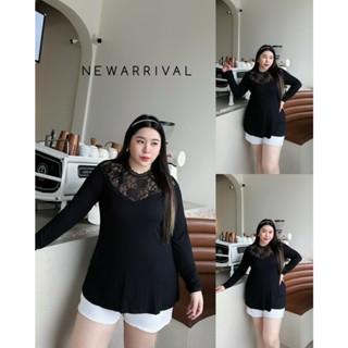 เสื้อแขนยาวลูกไม้ ผ้านิ่มสวยมากจ้า Q2348