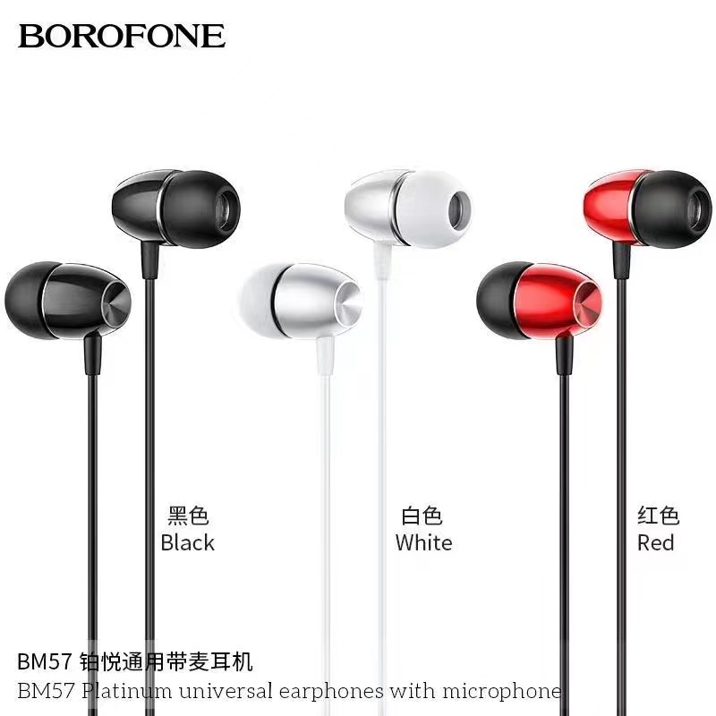 หูฟัง BOROFONE BM57 Platinum Universal Earphones With Microphone หูฟัง ...