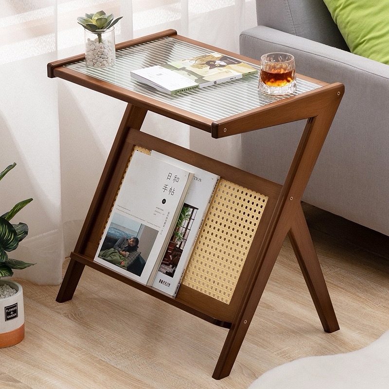โต๊ะญี่ปุ่น-โต๊ะเล็กพับขา-design-มินิมอล-ขนาดกว้าง-45cm-สูง-56cm-มี-2-สี