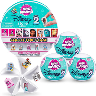 (ของแท้100%) 5 Surprise Disney Mini Brands Series 2 Collectors Kit by ZURU (3 Capsules + 1 Collectors Case)