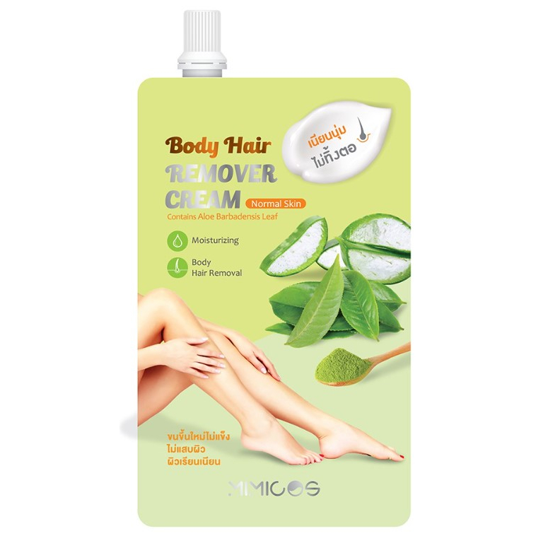 (กล่องX6ซอง) Mimikos Body Hair Remover Cream (Normal Skin) Shopee