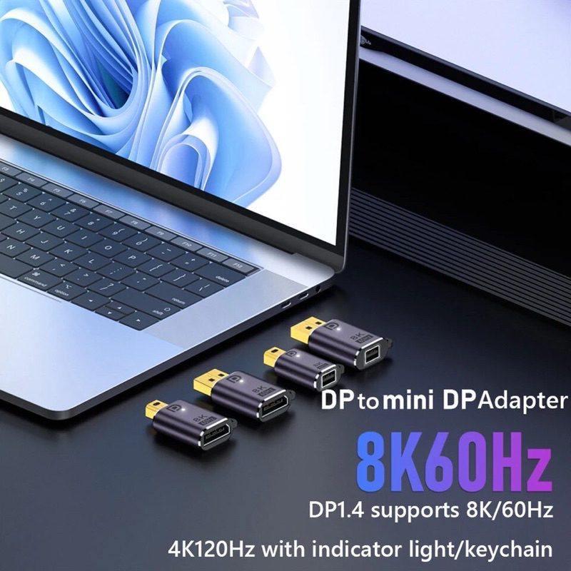 1.4อะแดปเตอร์8K MINI DP DisplayPort 60Hz 4K 144Hz DPไปเป็นMINI DP ตัว ...