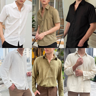 BACKTOBAZIX - เสื้อเชิ้ตลินินสลาฟ Linen Slav Shirt เส้นผ้าสวยงาม เส้นใยธรรมชาติ สวมใส่สบาย ไม่ร้อน