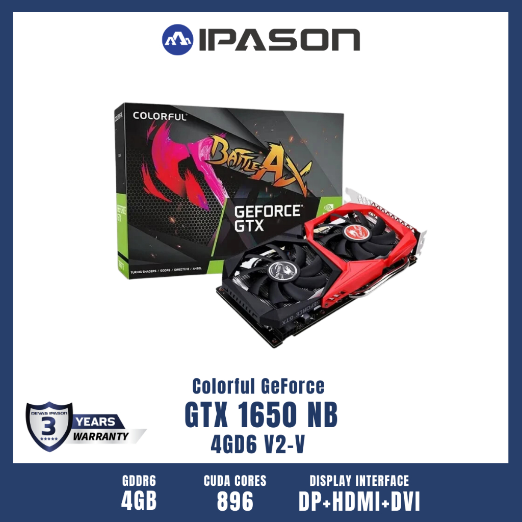 colorful-gpu-การ์ดจอ-การ์ดแสดงผล-รุ่น-geforce-gtx-1650-nb-4gd6-v-4gb-คอมพิวเตอร์-เล่นเกม-รับประกัน-3-ปี-โดย-ipason