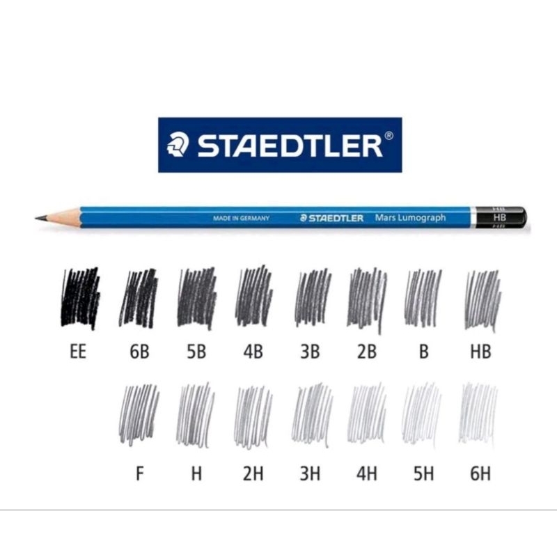 ดินสอแรเงาee-staedtler-12-แท่ง-กล่อง-ee-6b-5b-4b-3b-2b-b-hb-h-2h-และ-4h