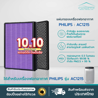 [พร้อมส่ง] แผ่นกรองอากาศ Philips AC1215 กรองอากาศ FY1410/20 กรองกลิ่น FY1413/20 ประสิทธิภาพ 99.97% ใส่ได้พอดีของเดิม