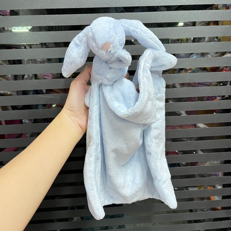 Jellycat Bashful Blue Bunny Soother ผ้าหัดจับ เจลลี่แคท **มือสอง ...