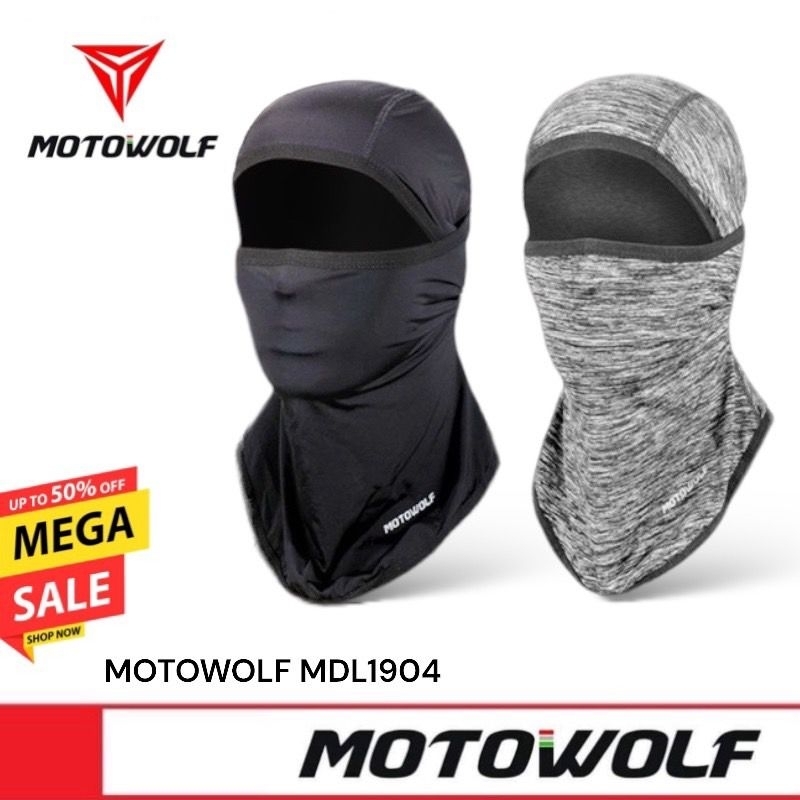 ภาพหน้าปกสินค้าMOTOWOLF MDL 1904 หมวกโม่ง ผ้าโม่ง โม่ง สำหรับขับขี่มอเตอร์ไซด์ ใส่กลางแจ้ง Buff ผ้าบัฟ จากร้าน sevenshoponline บน Shopee