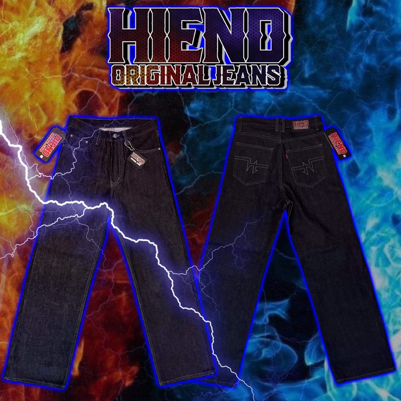 กางเกงยีนส์hiendสีมิดไนท์ผ้า16oz